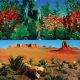 Underwater Treasures Red Butterfly/Desert Reversible Background - 24