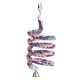 A&E Cage Co. Rainbow Cotton Rope Boing with Bell
