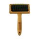 Bamboo Groom Soft Slicker Brush with Stainless Steel Pins & Comfort Tips - M