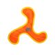 Tuffy Boomerang Dog Toy - Orange/Yellow