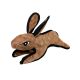 Tuffy Barnyard Rabbit Dog Toy - Brown