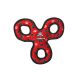 Tuffy Jr. 3-Way Paw Tug Dog Toy - Red Paw