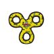 Tuffy Jr. 3-Way Bone Tug Dog Toy - Yellow Bone