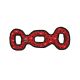 Tuffy Ultimate 3-Way Paw Tug Dog Toy - Red Paw