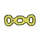 Tuffy Ultimate 3-Way Bone Tug Dog Toy - Yellow Bone