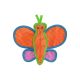 Tuffy Butterfly Dog Toy - Orange