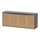 Aquatlantis Platinum Stand - 72x24x32 - Black/Oak