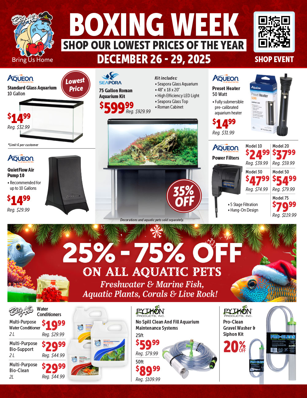 Boxing Week Sale — December 26–29, 2025